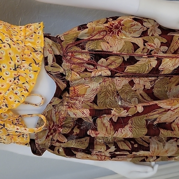 CYNTHIA STEFFE 1990s Floral Lace Paper Bag Tassel Boho Peasant Skirt - Picture 5 of 12